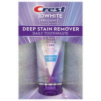 Crest 3D White Toothpaste, Anticavity, Fluoride, Dazzling Mint, Deep Stain Remover, Brilliance, 2.1 Ounce