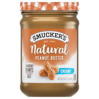 Smucker's Peanut Butter, Natural, Creamy, 16 Ounce