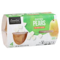 Essential Everyday Pears, in 100% Juice, Diced, 4 Each