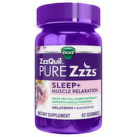 Vicks Pure Zzzs Sleep + Muscle Relaxation, Gummies, 42 Each