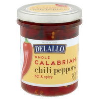 Delallo Chili Peppers, Whole Calabrian, Hot & Spicy