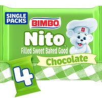 Bimbo Nito Chocolate Crème Filled Sweet Baked Good, 4 packs, 8.76 oz, 4 Each