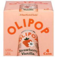 Olipop Strawberry Vanilla Soda, 4 Each