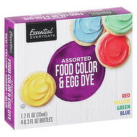 Essential Everyday Food Color & Egg Dye, Assorted, 4 Each