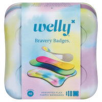 Welly Bravery Badges Fabric Bandages, Assorted Flex, 48 Each