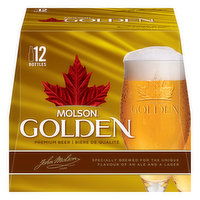 Molson Golden Beer, Premium, 12 Each