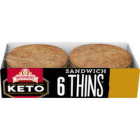 Brownberry Plain Pre-sliced Sandwich Thins, 6 count, 12 oz, 6 Each