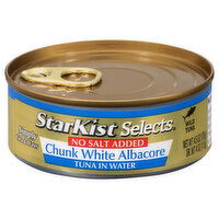 StarKist Selects No Salt Added Chunk White Albacore Tuna in Water, 4.5 Ounce