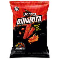 Doritos Dinamita Tortilla Chips, Rolled, Flamin' Hot Queso Flavored, 10.75 Ounce