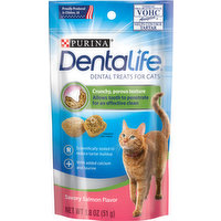 Dentalife Dental Treats for Cats, Savory Salmon Flavor, 1.8 Ounce