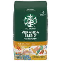 Starbucks Coffee, 100% Arabica, Ground, Blonde Roast, Veranda Blend, 18 Ounce