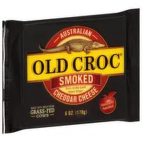 Old Croc Cheese, Cheddar, Smoked, 6 Ounce