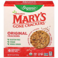 Mary's Gone Crackers Crackers, Original , Organic Brown Rice, Flax & Sesame Seeds, Gluten Free, 6.5 oz, 6.5 Ounce