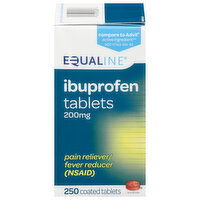 Equaline Ibuprofen, 200 mg, Coated Tablets, 250 Each