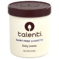 Talenti Sorbetto, Dairy-Free, Zesty Lemon, 1 Pint