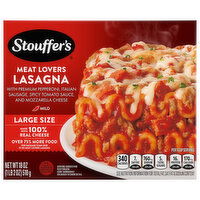 Stouffer's Lasagna, Meat Lovers, Mild, Large Size, 18 Ounce