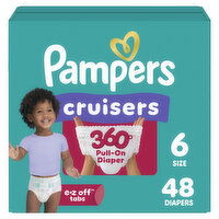 Pampers Diapers - Cruisers 360 degrees - Size 6, 48 Each