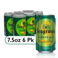 Seagrams  Ginger Ale Soda Soft Drinks, 7.5 fl oz, 6 Each