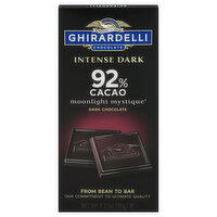 Ghirardelli Intense Dark Dark Chocolate, Moonlight Mystique, 92% Cacao, 3.17 Ounce