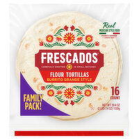 Frescados Tortillas, Flour, Burrito Grande Style, Family Pack, 16 Each