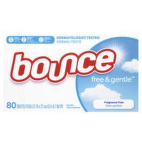 Bounce Free & Gentle Dryer Sheets, 80 Each