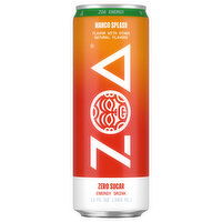 Zoa Energy Drink, Zero Sugar, Mango Splash, 12 Fluid ounce