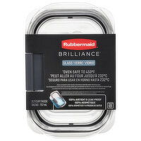 Rubbermaid Brilliance 757 mL Glass Container, 1 Each