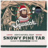 Dr. Squatch Natural Soap, Men's, Snowy Pine Tar, 5 Ounce