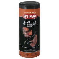 Weiman Conditioning Wipes, Leather, 30 Each