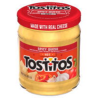 Tostitos Spicy Queso, Hot, 15 Ounce