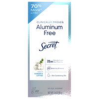 Secret Deodorant, Notes of Powder & Cotton, Aluminum Free, Dry Solid, 72 Hr, 2.4 Ounce