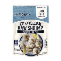 Arctic Shores  Extra Colossal Frozen Raw Shrimp, 8/12, Deveined, EZ Peel, 16 Ounce