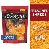 SARGENTO Cholula Sargento® Cholula® Queso Quesadilla & Asadero Shredded Cheeses with Hot Sauce Seasonings, Traditional Cut, 7 oz., 7 Ounce