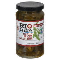 Rio Luna Jalapenos, Organic, Hot, Nacho Sliced, 12 Ounce