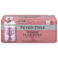 Fever-Tree Club Soda, Premium, 8 Each