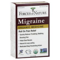 Forces of Nature Migraine, Organic, Roll On, Iris Versicolor, 0.14 Ounce