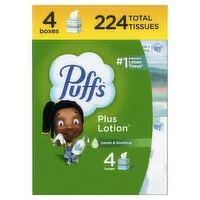 Puffs Plus Plus Lotion Facial Tissue, 224 Each