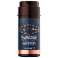 King C Gillette Face & Stubble Moisturizer, 3.4 Fluid ounce