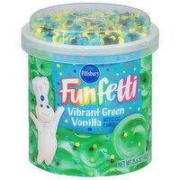 Pillsbury Funfetti Frosting, Vibrant Green Vanilla, 15.6 Ounce