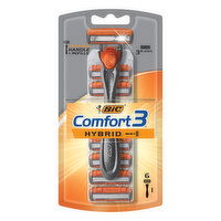 BiC Comfort 3 Razors, Hybrid, 1 Each