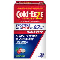 Cold-Eeze Cold Remedy, Sugar Free, Natural Wild Cherry Flavor, Lozenges, 25 Each