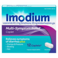 Imodium Multi-Symptom Relief, Caplets, 12 Each