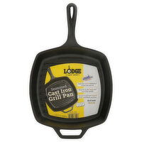 Lodge Cast Iron Grill Pan, Seasoned, 10.5 Inch, 1 Each