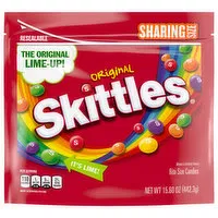 Skittles Candies, Bite Size, Original, Sharing Size, 15.6 Ounce