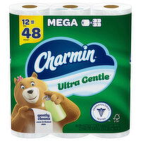 Charmin Ultra Gentle 2-Ply Unscented Mega Bathroom Tissue, 12 Each