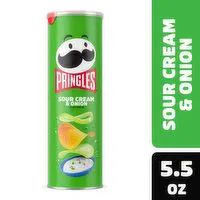 Pringles Potato Crisps Chips, Sour Cream and Onion, 5.5 Ounce