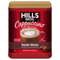 Hills Bros. Cappuccino Drink Mix, Double Mocha, Cafe Style, 16 Ounce