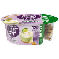 Dannon Light + Fit Yogurt & Mix-Ins, Key Lime Pie, Fat Free, Greek, Remix, 4.5 Ounce