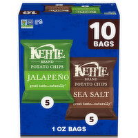 Kettle Brand® Sea Salt and Jalapeno Kettle Potato Chips Variety, 10 Ounce