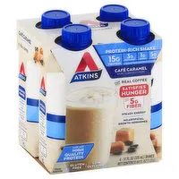 Atkins Protein-Rich Shake, Cafe Caramel, 4 Each